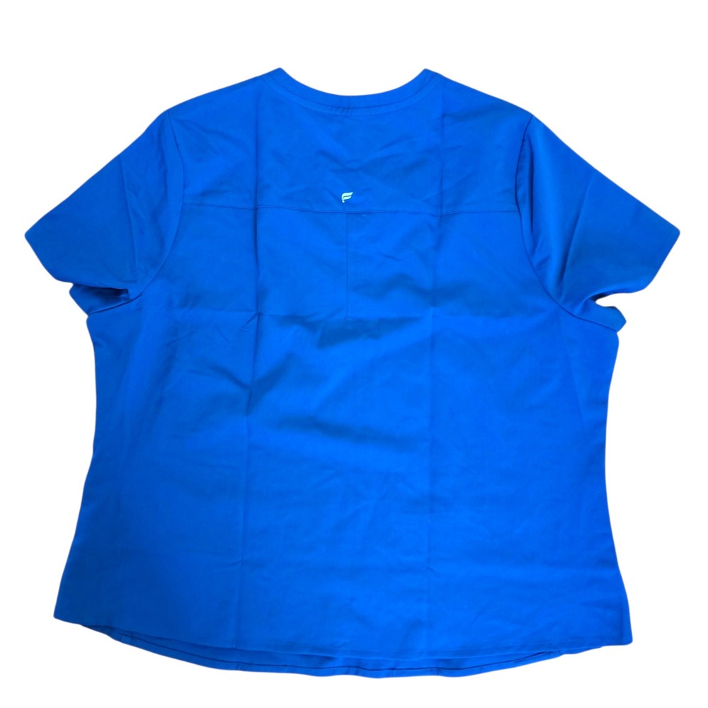 Fabletics Scrub Top 3X‎ Bright Blue Medical Nursing Uniform Healthcare - Picture 3 of 6
